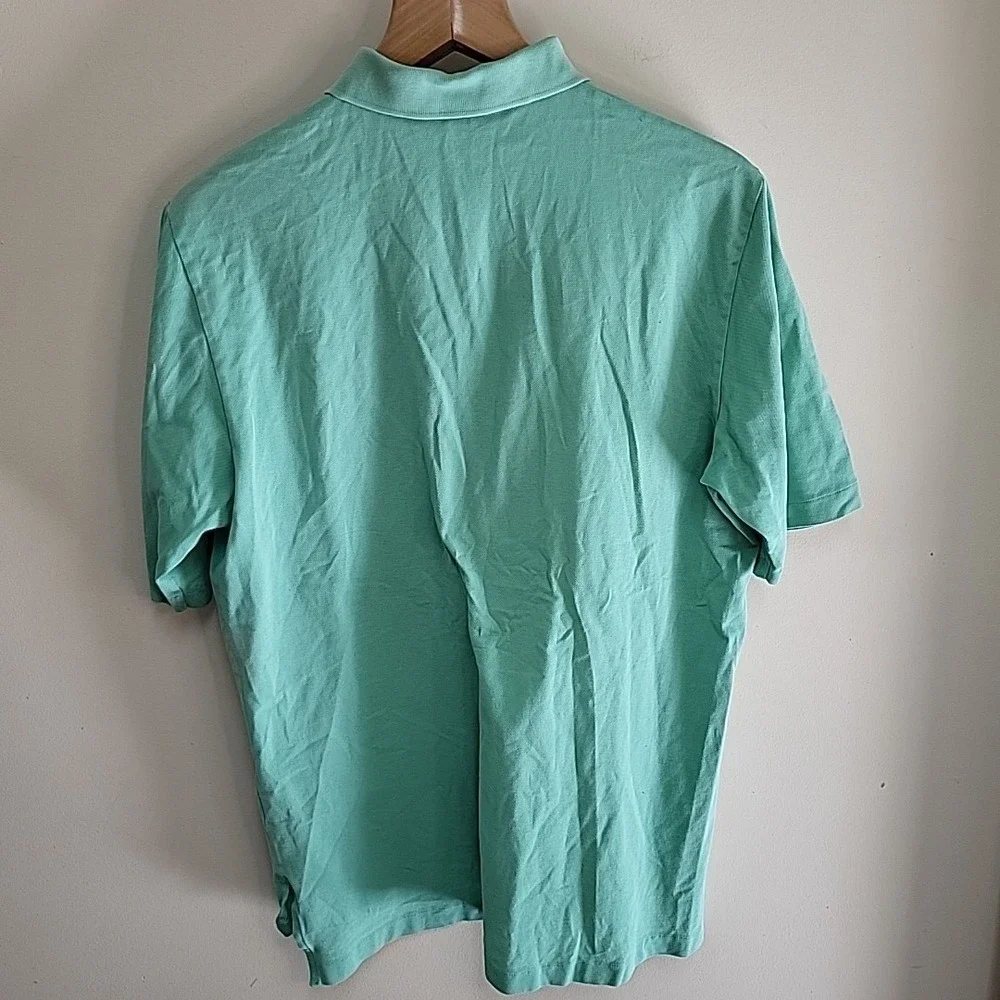 Polo Ralph Lauren Shirt Mens Large Green 100% Pima Cotton‎ Country Club Logo